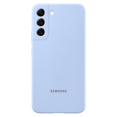 Original Samsung Soft Silicone Cover für Samsung Galaxy S22 Plus   Artic Blue
