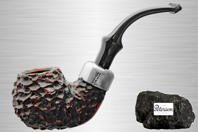 PETERSON PPP System Rustic 302 PL Pfeife Bent Tomato Lippenbiss Mundstück 9mm