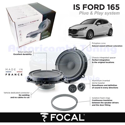 Lautsprecher Vorne Focal Plug Und Play IS FORD 165 für Mazda 2 III