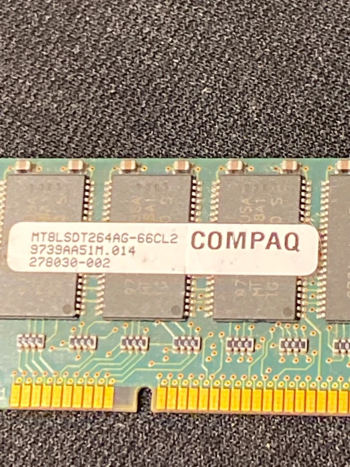 Micron MT16LSDT264AG-66CL2 16MB 168pin PC-66 SD-RAM for Compaq - Image 3 of 4