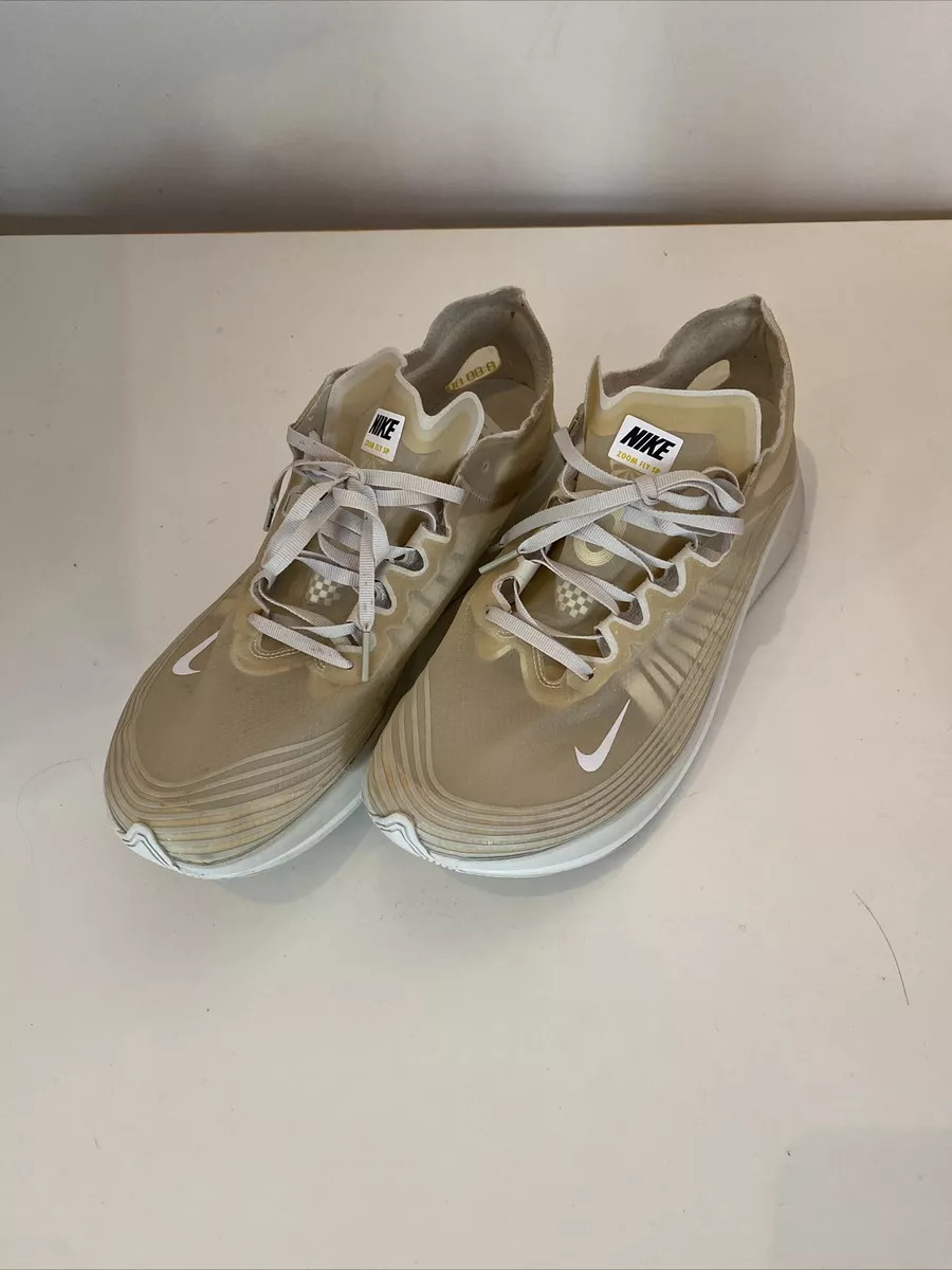 Nike Zoom Fly SP Running Shoes Light Bone White AJ9282 002 Mens Size 12