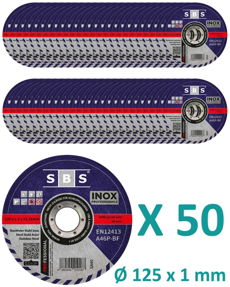 Lot De 25 Disques à Tronçonner 115x1.2x22 Mm - Ultra-fins Pour Métal Et Inox, Compatibles Meuleuses D'angle - 2