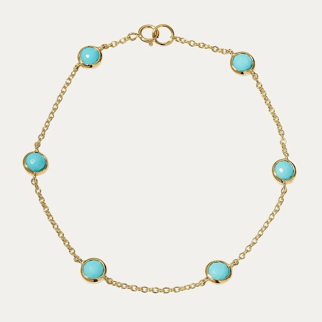 IPPOLITA Lollipop Confetti Turquoise Station Bracelet in 18K
