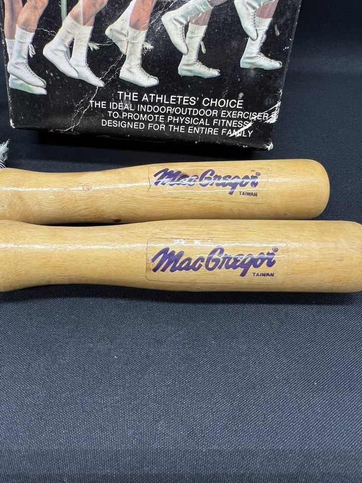 Vintage Lightning Action Skip Rope Macgregor Jump Rope With Wooden ...