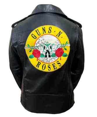 Paradise City AXL Rose Guns N Roses Black Leather Jacket Motorcycle Jacket