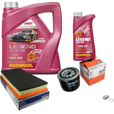 MAHLE Inspektionspaket 5 L MANNOL Legend+Ester 0W-40 für Volvo S40 I 1.9 T4