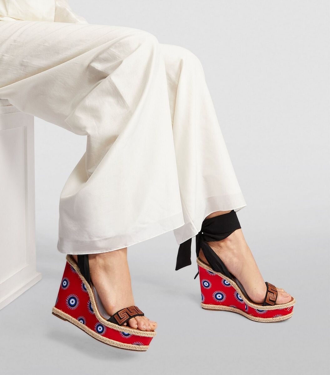CHRISTIAN LOUBOUTIN Athina des Cyclades red espadrille wedge CHRISTIAN LOUBOUTIN Athina des Cyclades red espadrille wedge