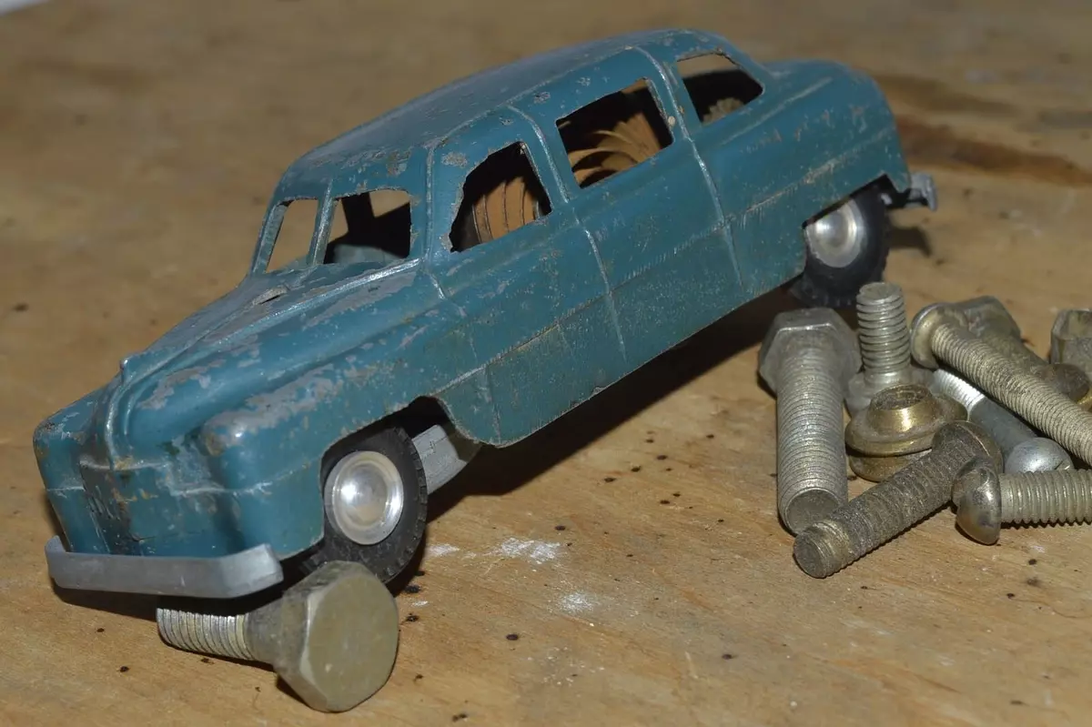 Metal toy cars 1950's deals