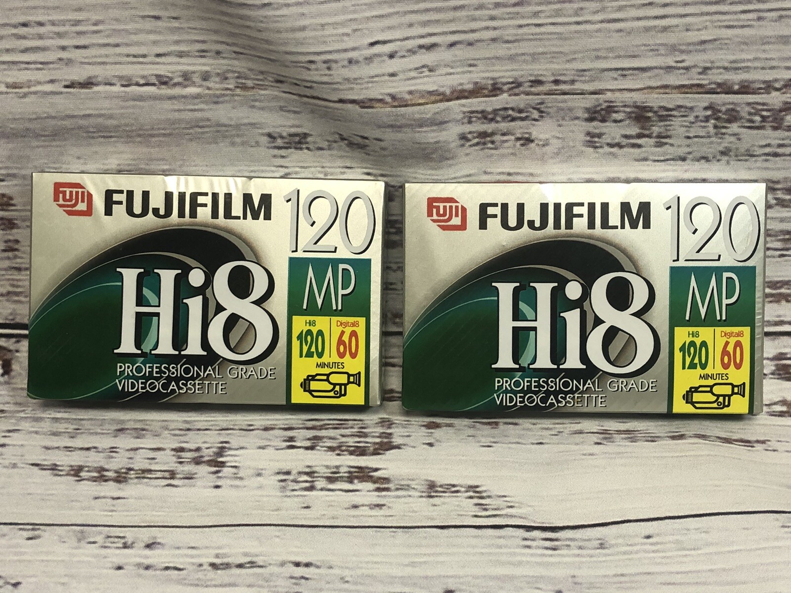 FujiFilm Hi8 MP Professional Grade Videocassette 2Pack P6120, New and