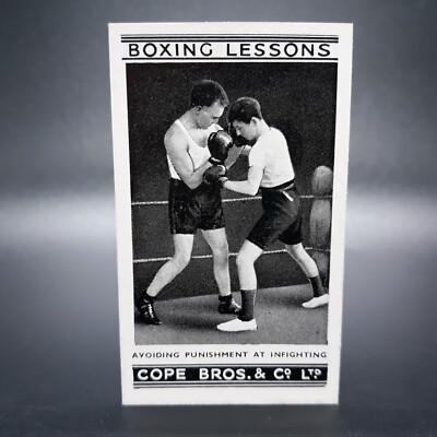 boxing cigarette cards 1935 Cope Bros. Boxing Lessons #15 More Infighting Rare Tobacco Cigarette  Card