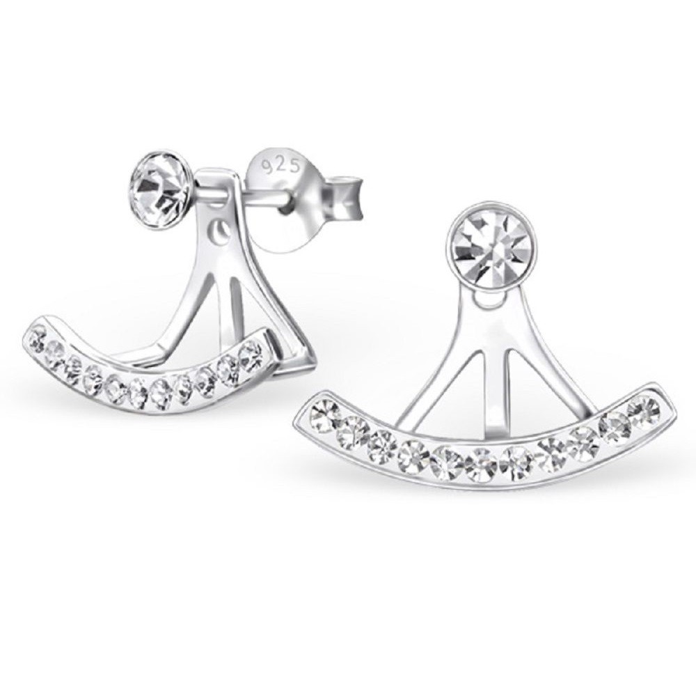 Boucles d'oreilles lobes zirconium argent 925 le cadeau d'anniversaire scintillant et intemporel