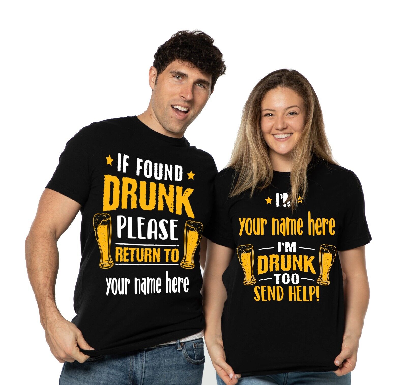 Couple Custom Shirts Funny Couple Drinking Beer Shirts Custom Tee | eBay