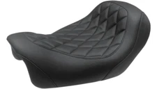 Mustang Wide Tripper Solo Black Diamond Stitch Seat 4 Harley 14-17 FXDF
