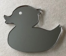 Miroir en forme de canard miroir argenté acrylique incassable décoration maison art mural