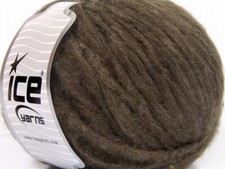 8-Skein Lot SoftAir Tweed Yarn Bulky 8x50g/115m Dark Brown