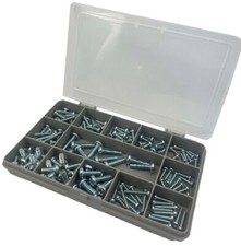 POZI PAN MACHINE SCREWS M3 M4 M5 ZINC PLATED METRIC BOLTS ASSORTED 130 PIECE KIT