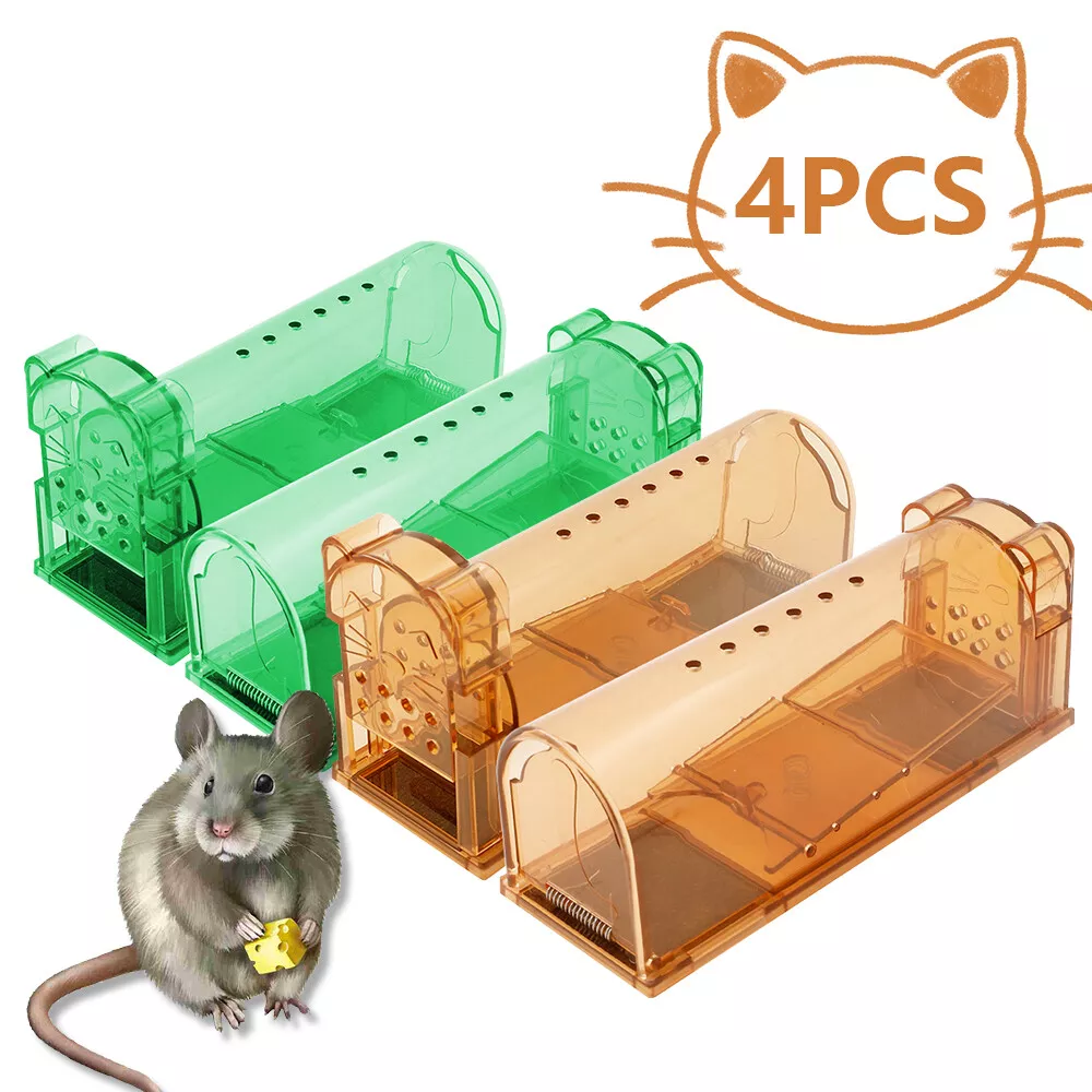 Mouse Traps Indoor for Home, Live Mouse Traps No Kill, Reusable Mice Small  Rat Trap Catcher for House & Outdoors,Yellow 