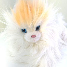 Dakin Soft Classics Persian Cat Size 14", Plush Stuffed Animal 1986 White
