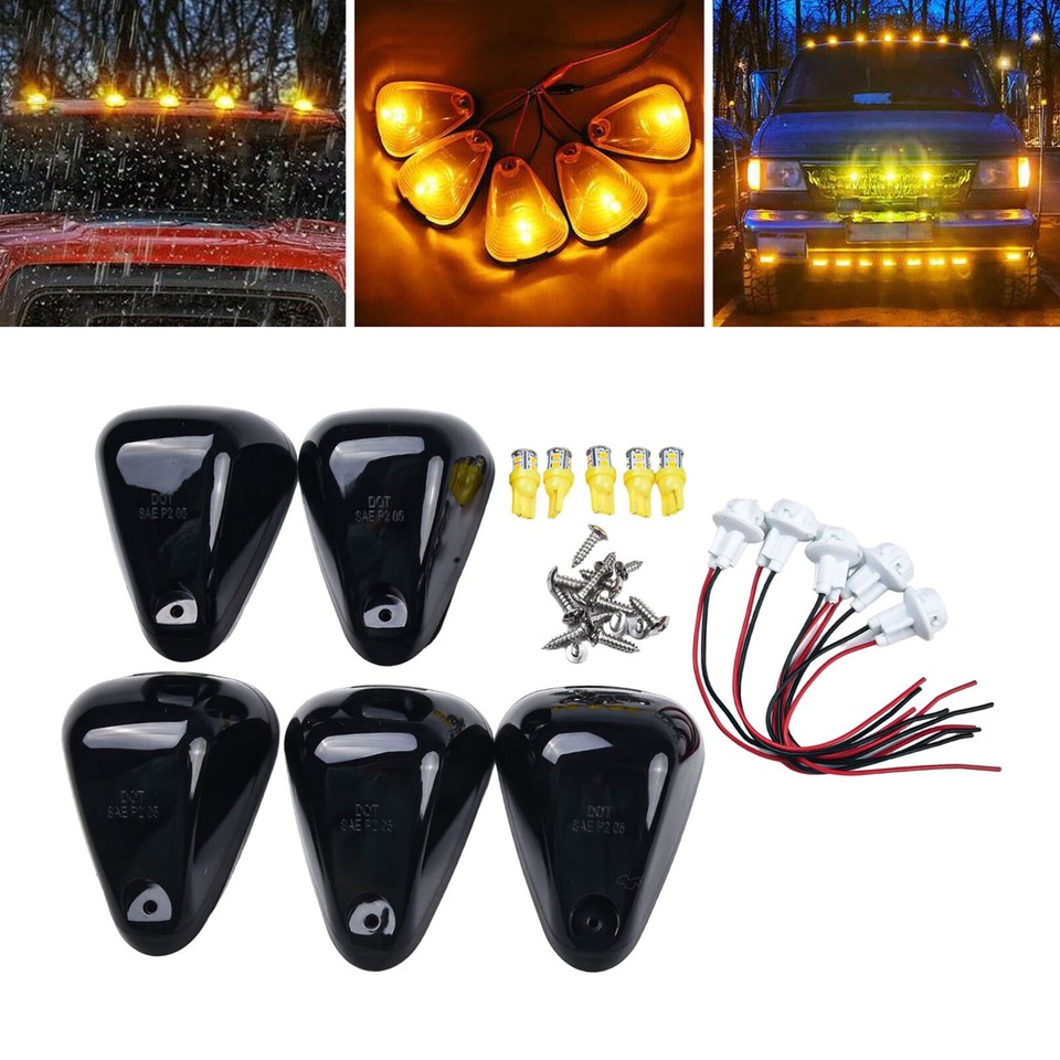 Amber LED Cab Roof Marker Lights for Ford F250 F350 F450 F550 1999 2016