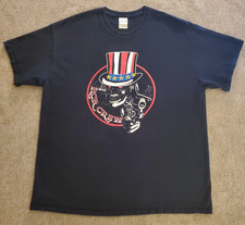 RCR CREW Graphic T-Shirt Gildan Tag Black Uncle Sam Skeleton Short Sleeve Sz XL