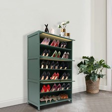 Shoe Storage Cabinet Bamboo Shoe Floor Storage Organizer Rack Shoes Organizer US