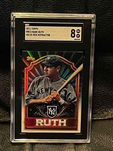 2011 Topps Chrome #MBC3 Exclusive Refractor Babe Ruth Baseball Card SGC 8