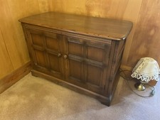 Vintage Retro Ercol Golden Dawn Old Colonial Hi Fi Record Cabinet
