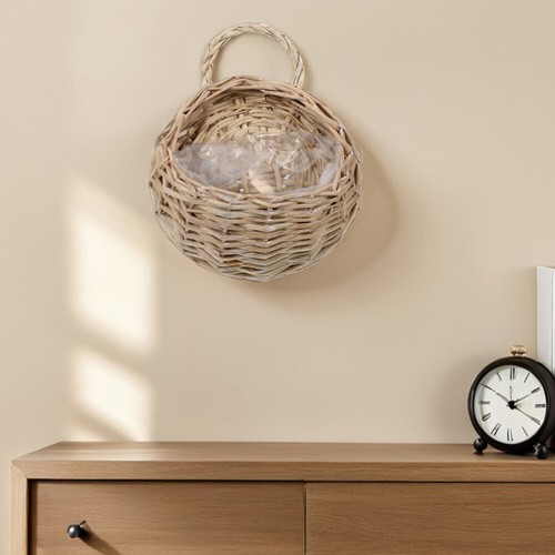 Set of 2 Hängekorb Aus Rattan Wandkörbe Hängekörbe Zum Organisieren - Bild 7 von 12