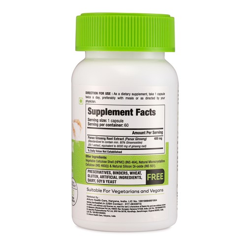 Red Korean Panax Ginseng Extract Capsules (8,000 mg eq.) STRONG 80% Ginsenosides - Picture 2 of 4