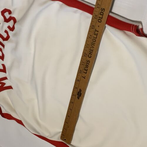 Vtg 50s Empire Basketball Jersey M Medics Doctor EMT Physician Red White USA - Picture 15 of 17