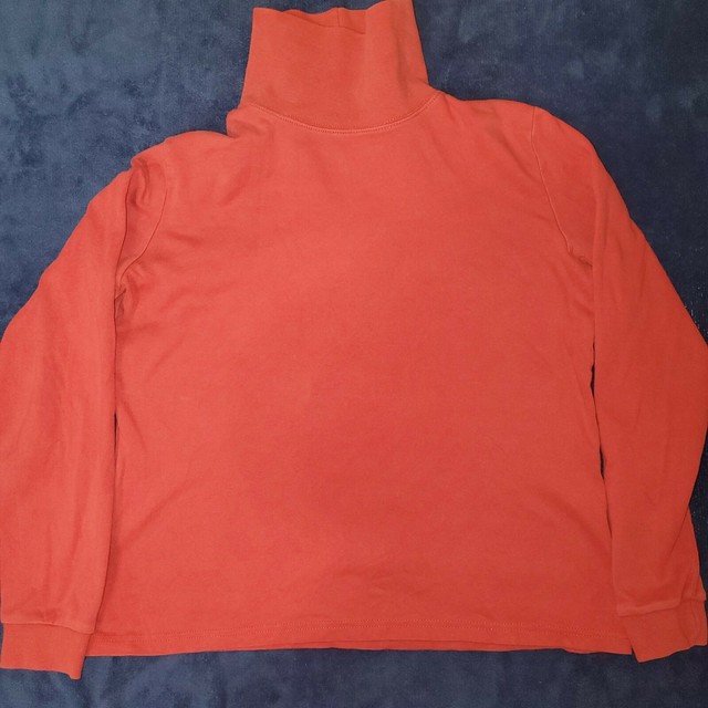 LL Bean Women's Small Regular Fit Turtleneck Shirt Cotton Long Sleeve Red | eBay