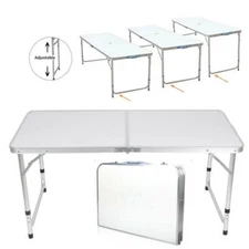 3'/ 4' / 6' Ft Aluminum Camping Folding Table Portable Office Camping Picnic BBQ