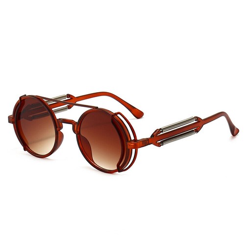 Steampunk Gothic Retro Style Sunglasses Retro Punk Hippie 80s 90s Round Glasses⊹ - Picture 14 of 18