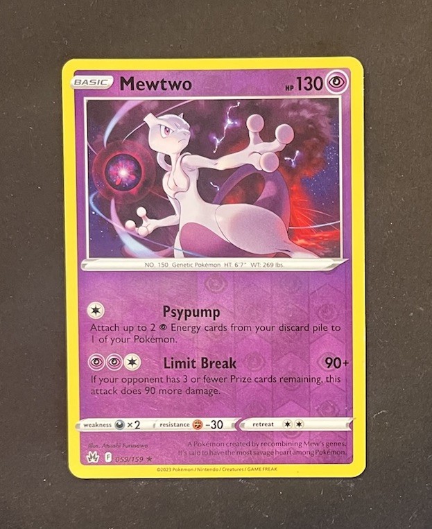 Pokemon Mewtwo 059/159 Reverse Holo Crown Zenith LP