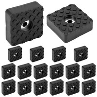 Qwork® 18 StüCk Quadratisch GummifüßE Schraubbar 30X30X10 Mm, Anti-Rutsch