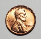1957 P LINCOLN WHEAT PENNY UNC #C10616