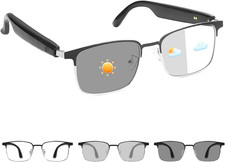 Smart Glasses for Men and Women, Open-Ear Audio Bluetooth Glasses with Photochro