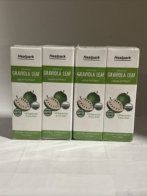 4x Healpark Soursop Bitters Liquid Graviola Leaf Extract 1 fl oz Exp 9/26