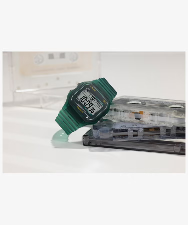 TIMEX T80 Translucent TW2Y34100 Digital Quartz Chronograph Alarm New ...