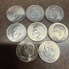 Lot of 8 AU Roosevelt Dimes