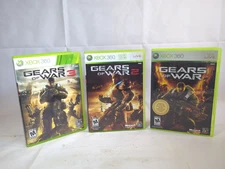 Gears Of War 1 2 & 3 Microsoft XBox 360 3 Game Set Lot C6