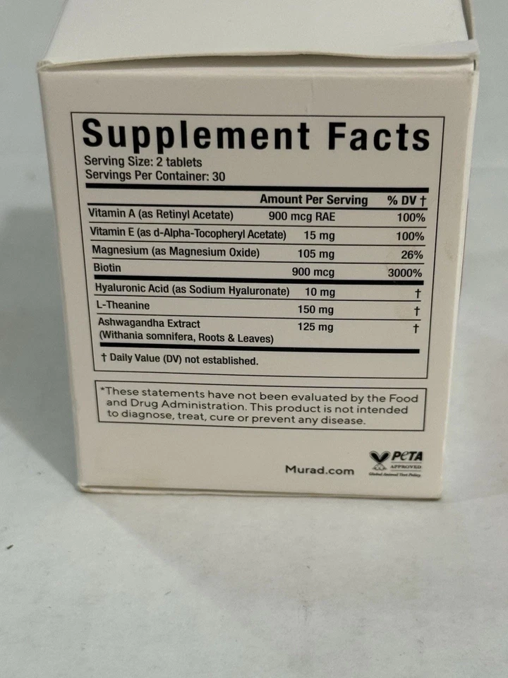 Murad Stress Less Supplements Skin Health Booster 60 comprimidos - caducidad 12/25 Nuevo en caja Foto 2 de 4