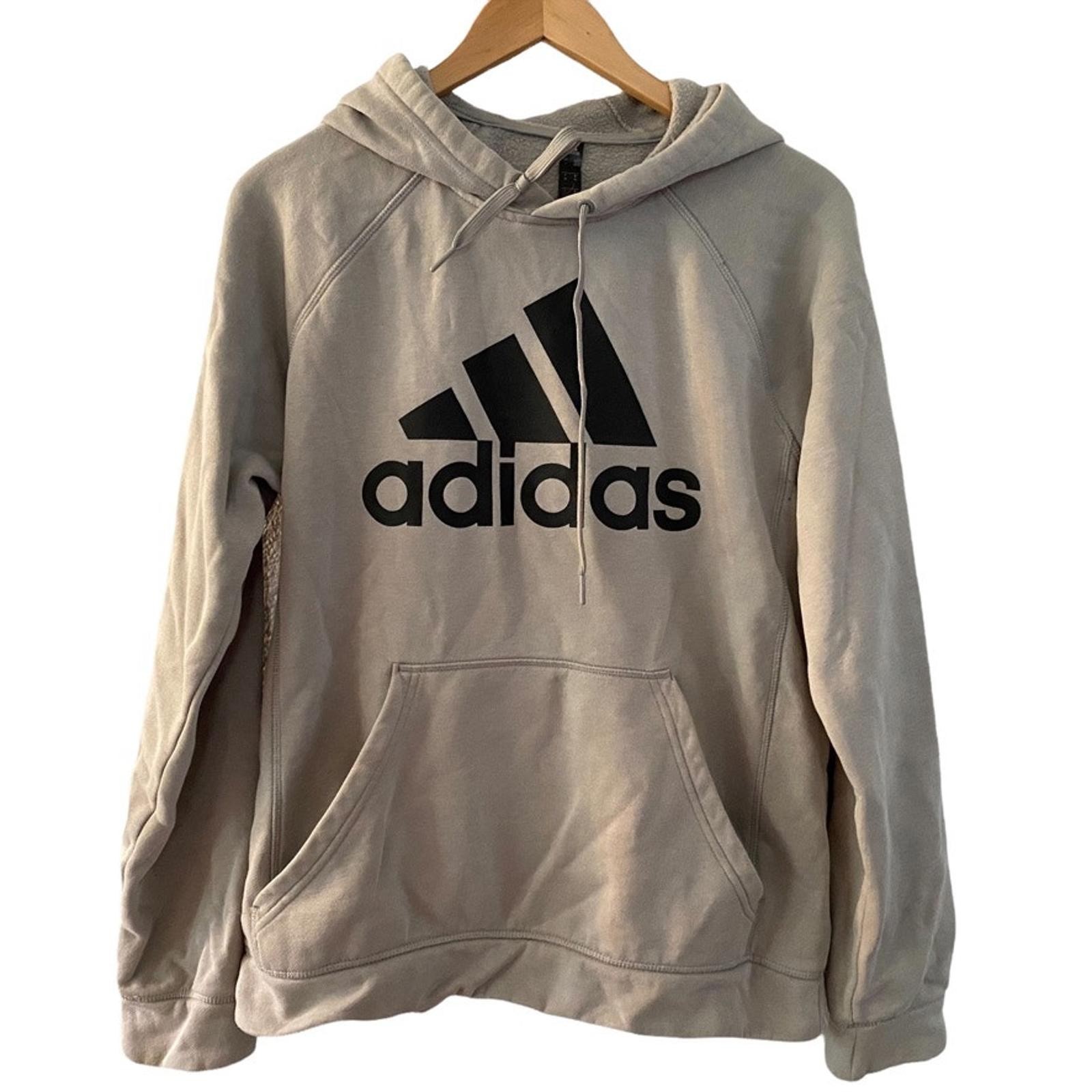 Adidas Classic Logo Hoodie Men's Size Medium Gray 