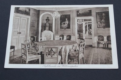 S Postcard View Round Table in Wittum Palace Weimar Interior Ungel Old Postcard