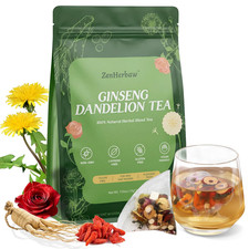 Ginseng Goji Berry Dandelion Herbal Tea 12 Herb Kidney Cleanse Detox Blend, Ch