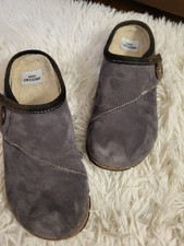 Earth Origins Clog Women  s Sz 9 Gray Aurora Johanna 2 Fleece Lined Mule Shoe