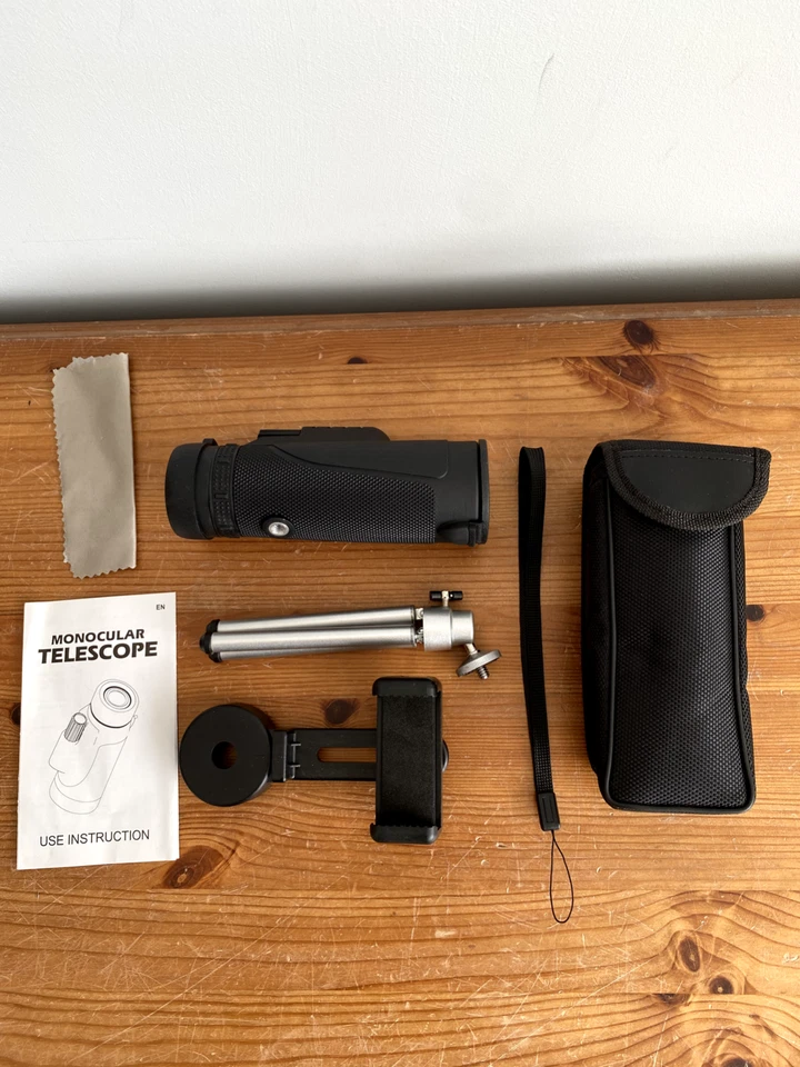 12X50 High Definition Monocular Telescope BAK4 FMC with Smartphone Holder&Tripod - Image 3 of 3