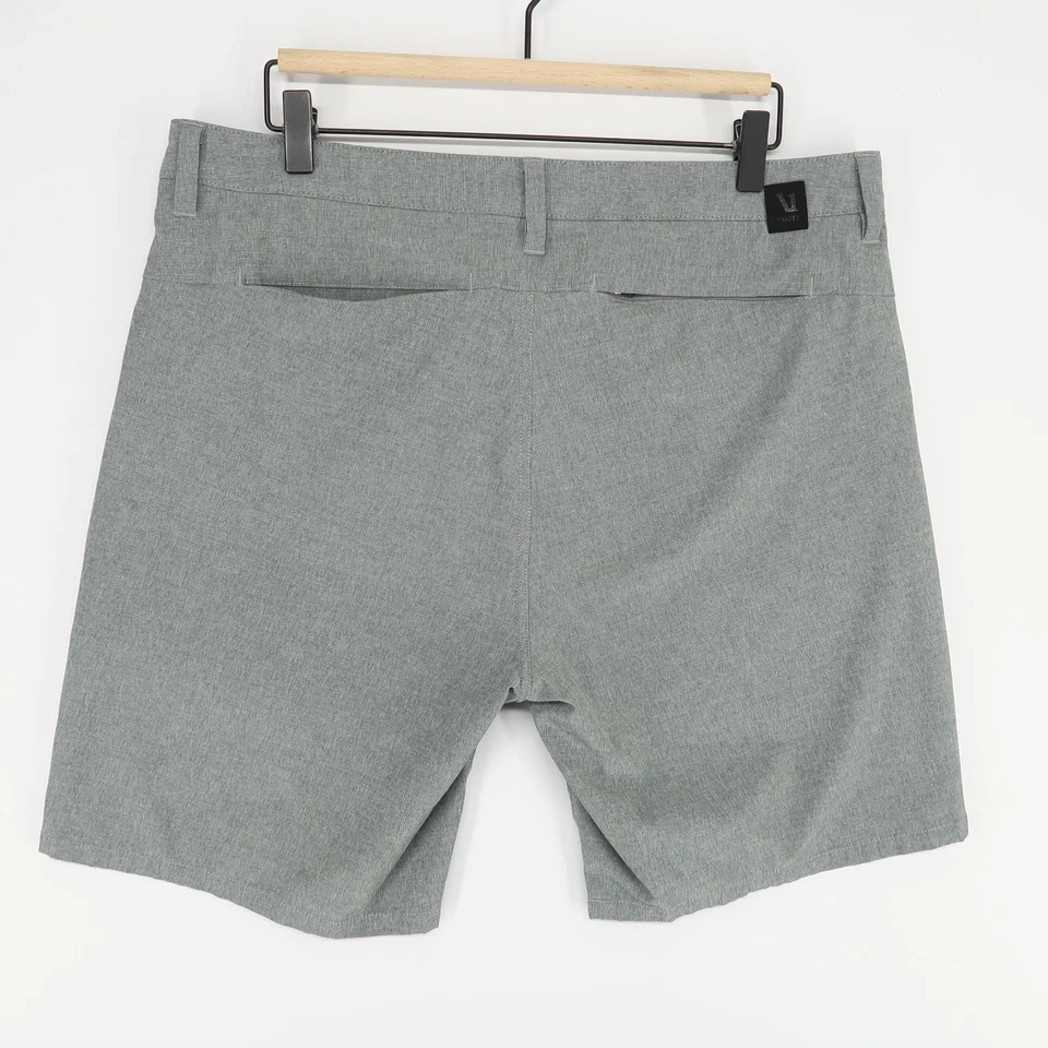 Vuori Aim Shorts Mens 34 Gray Athleisure Golf Chino Stretch Casual Performance - Image 2 of 4
