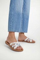 Good For The Sole White Sliders Womens Daywear Sandals