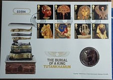 2022 ROYAL MAIL/MINT TUTANKHAMUN £5 POUND COIN FDC No 03594